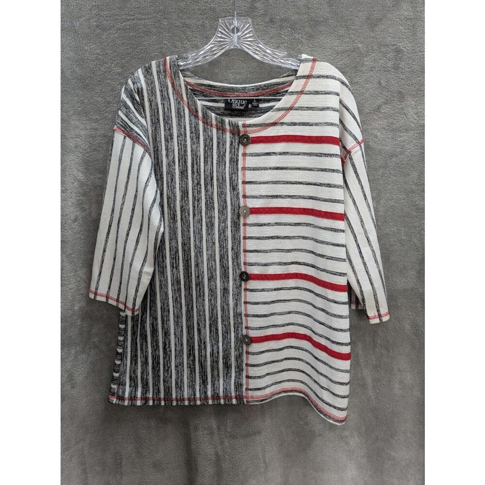 Onque Casuals Striped T-Shirt Womens‎ Large